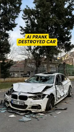 destroyed car prank