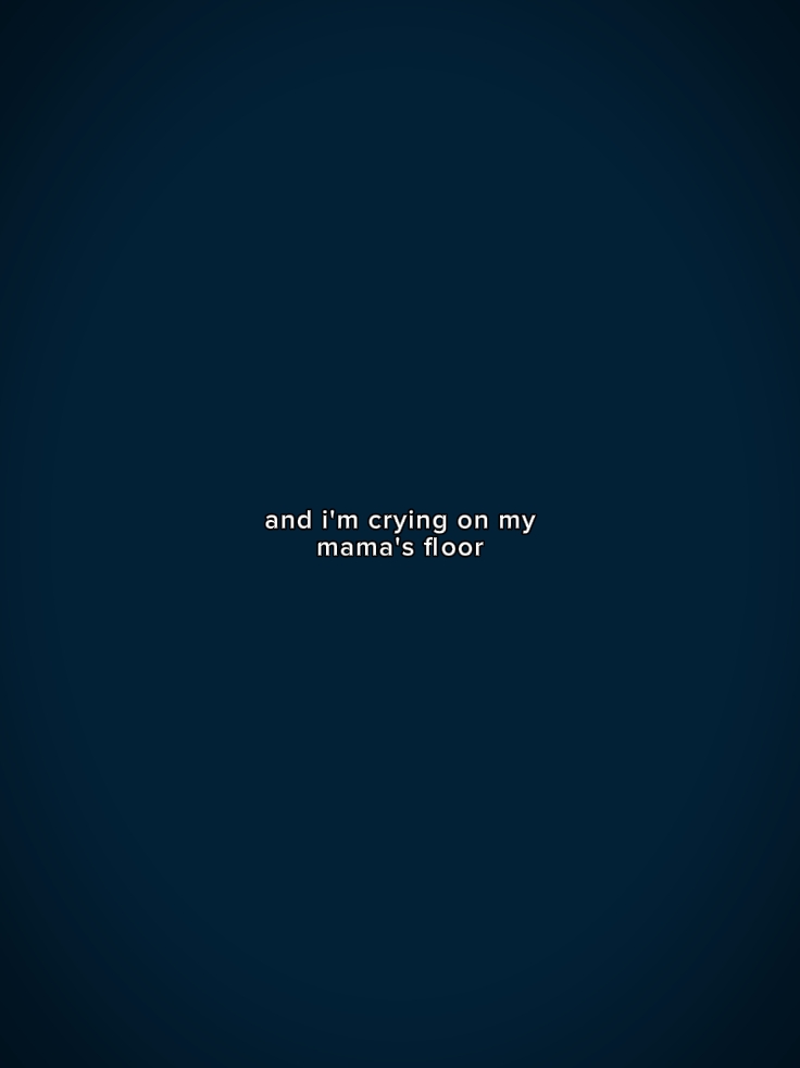 and I'm crying 