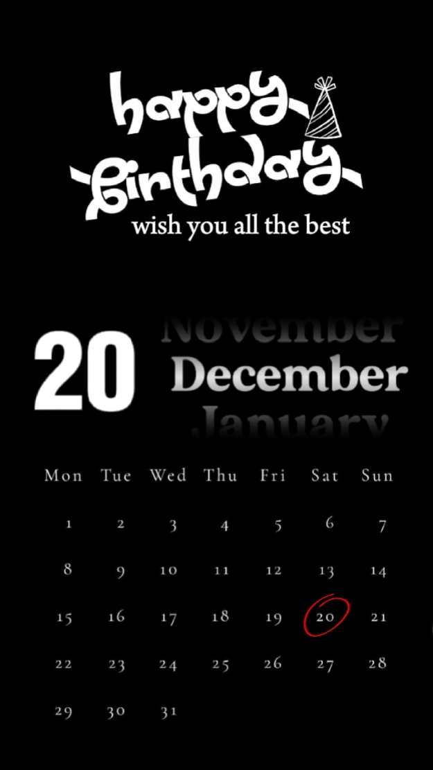 HBD 20 DÉCEMBRE 