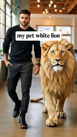 my pet white lion