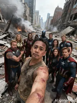 selfie with avengers