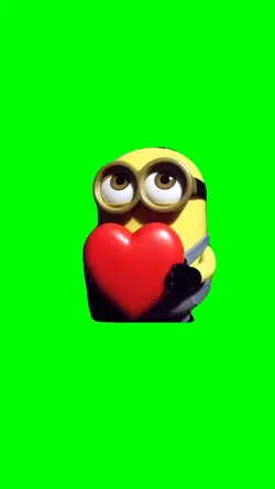 minion heart vday 