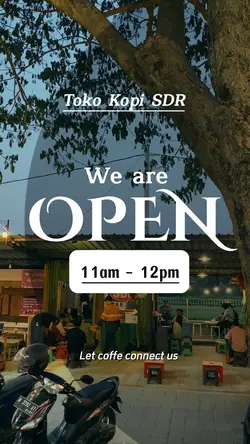 Kedai sudah buka