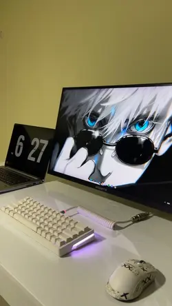 White Black Pc setup