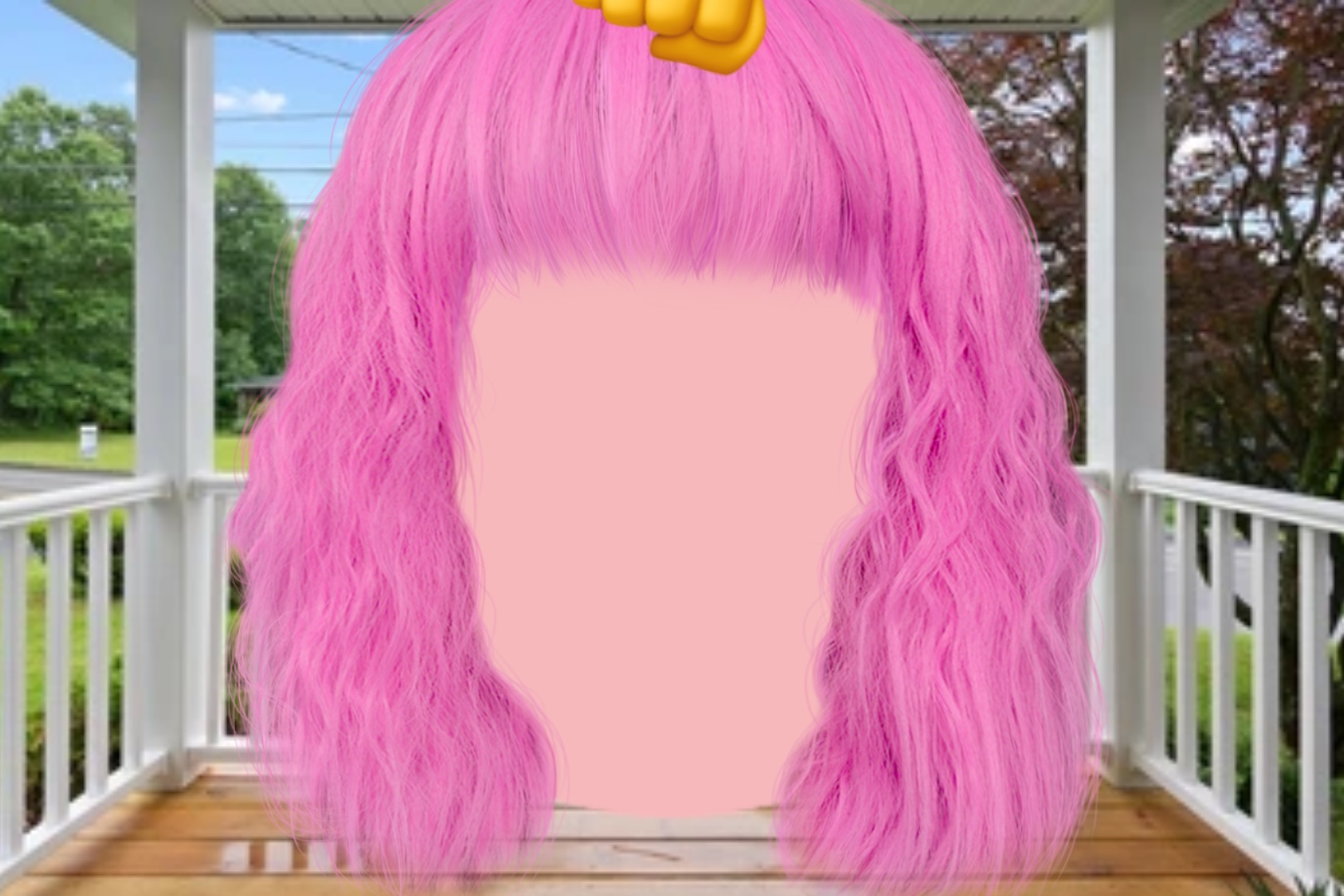 Peruca rosa louca!!