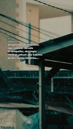 Jangan hanya menilai