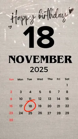 HBD 18 NOVEMBER 