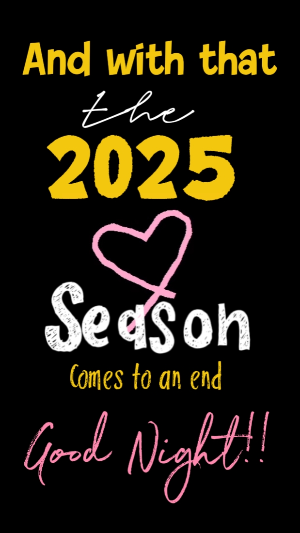 Fin de la saison 2025...