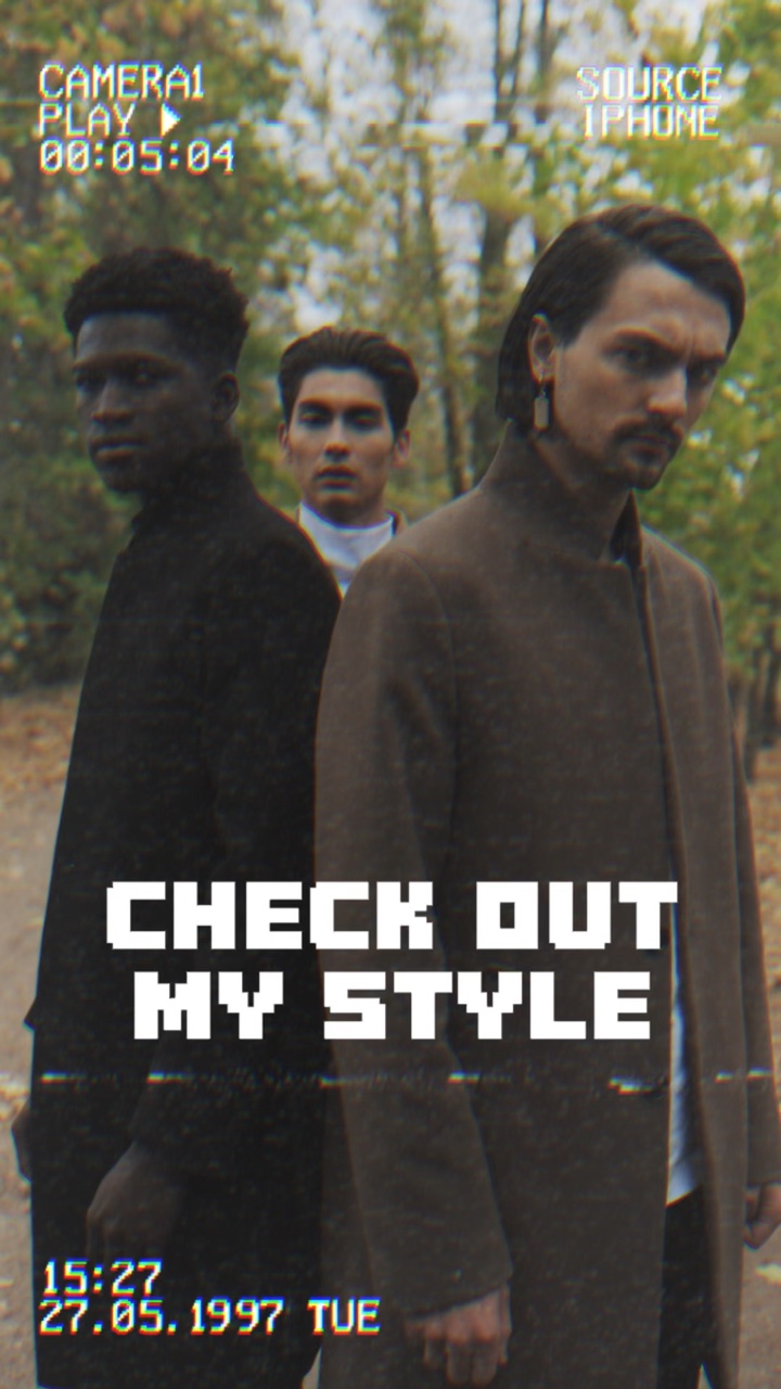 Man Fashion Glitch Screen Recorder in TikTok Style