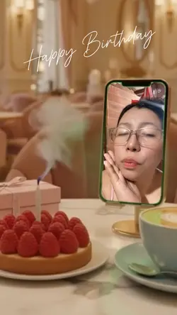 Birthday cake blow