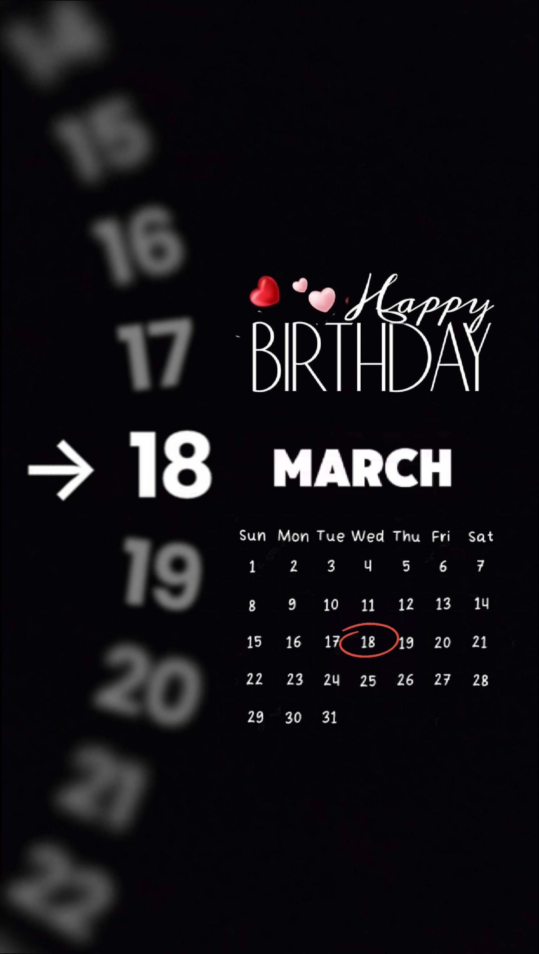 Cumpleaños 18 de marzo 