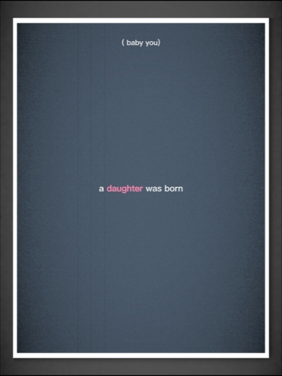 a daughter was born 