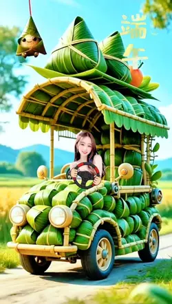 粽子汽车“端午节快乐”