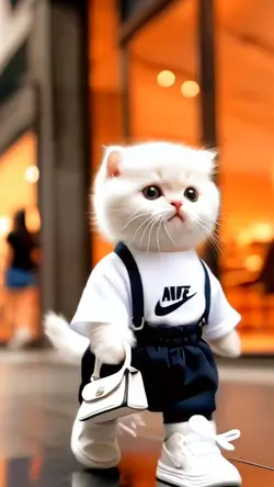 Fashionable cat walk