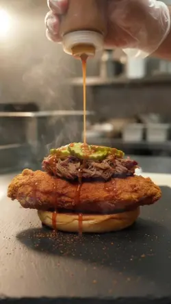 Crunchy fried chicken sandwich edit