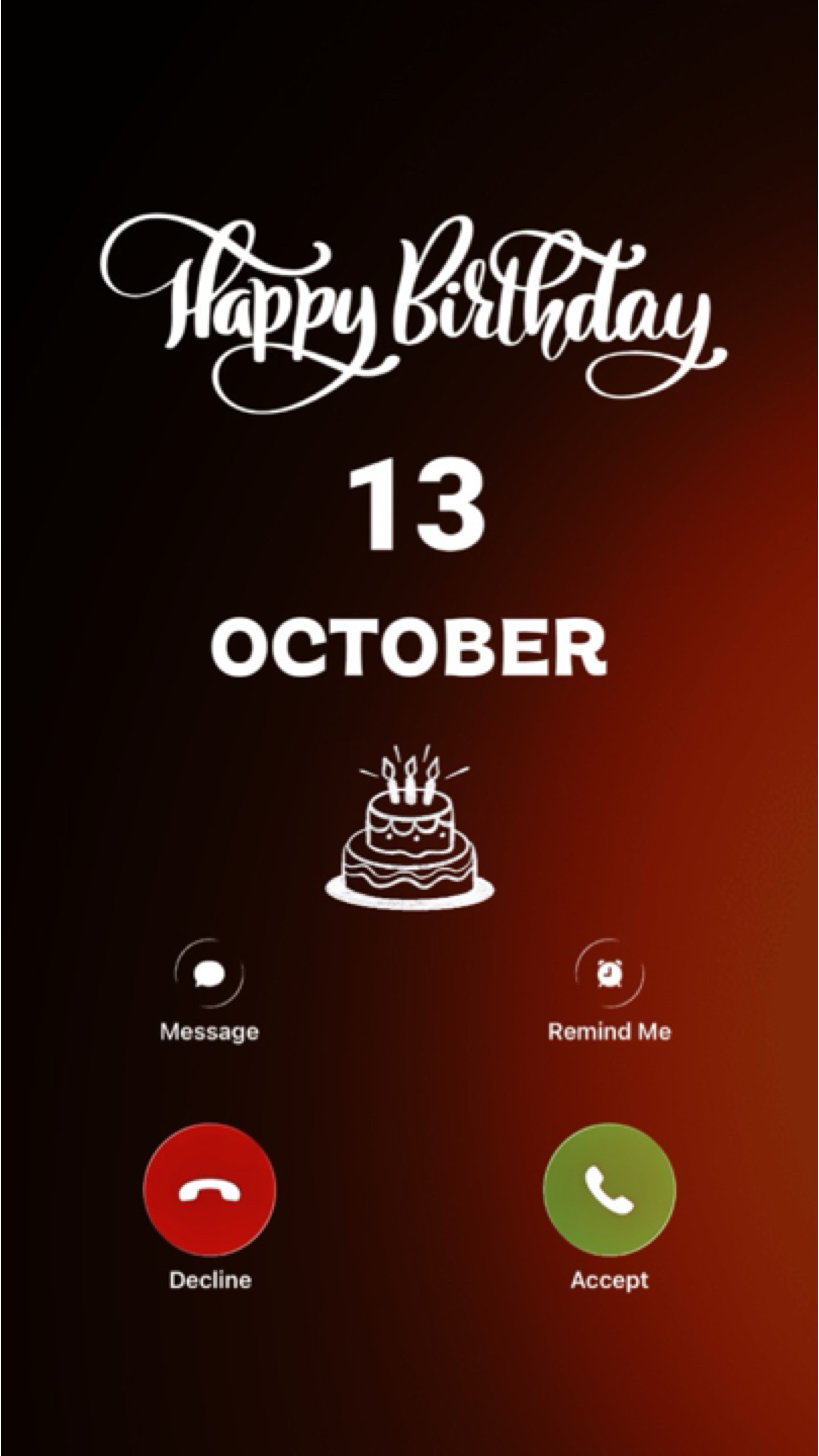 BIRTHDAY 13 OCTOBER 