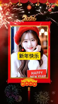新年快乐 happy new year 