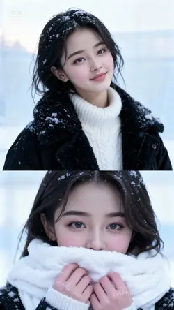 Mẫu AI tuyết rơi