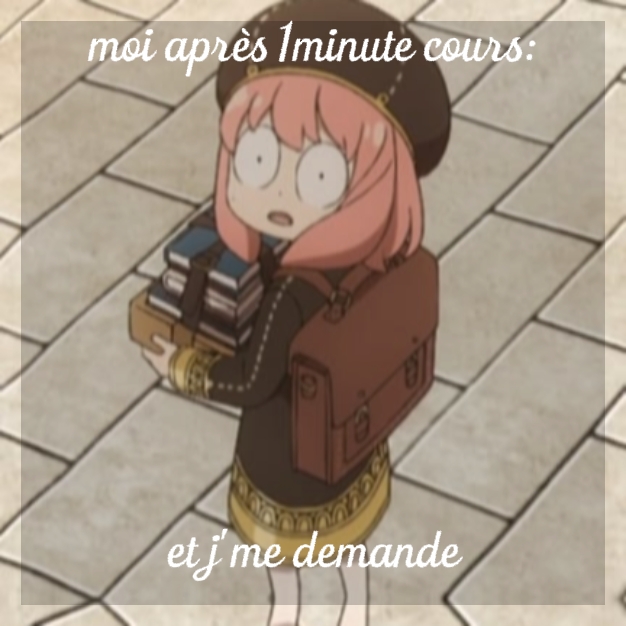apres 1min de cours
