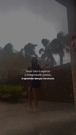 é dançar na chuva...