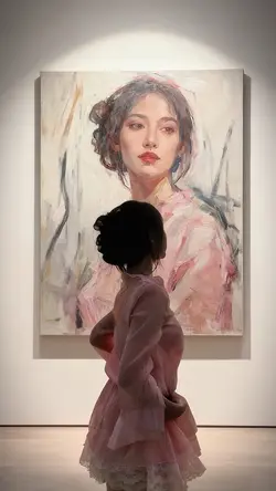 Đứng trước tranh