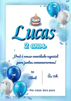 Convite aniversário🏆