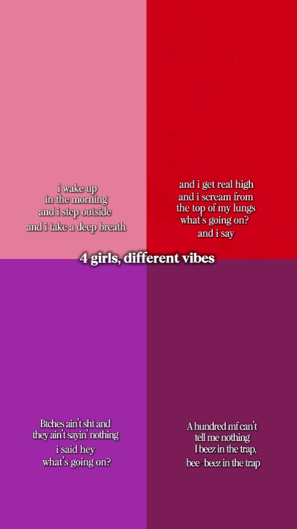 4girls 4diff vibes