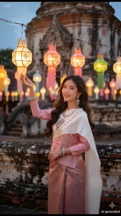 เปลี่ยนชุดล้านนาชมพู