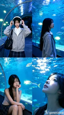 Ghép ảnh ở thủy cung