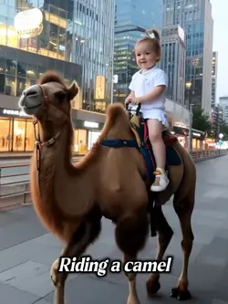 Riding a camel