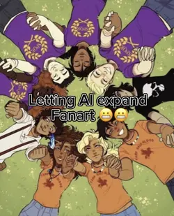AI expanding fanart!