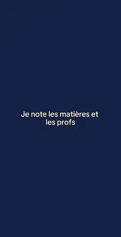 Je note les matières