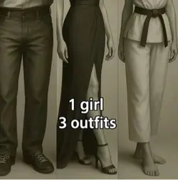 1 girl 3 outfits 