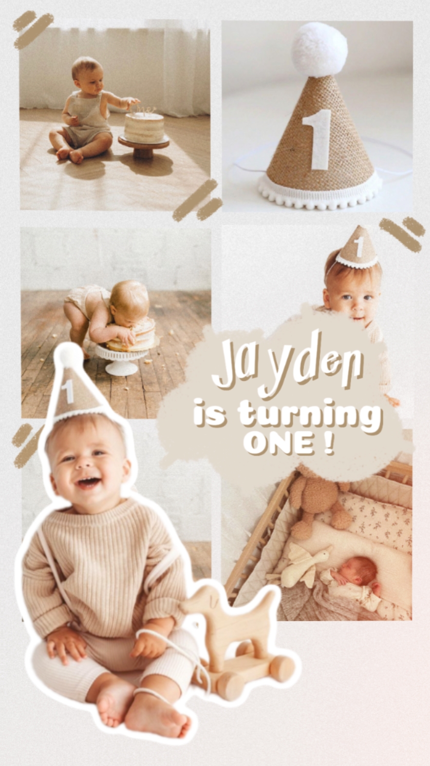 Récapitulatif d'anniversaire de bébé