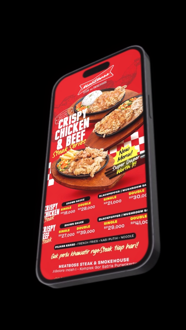 Cartel de promoción de comida