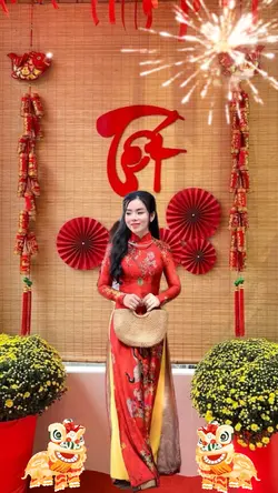 Xóa nền ghép ảnh Tết