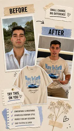 Shirt try on ad