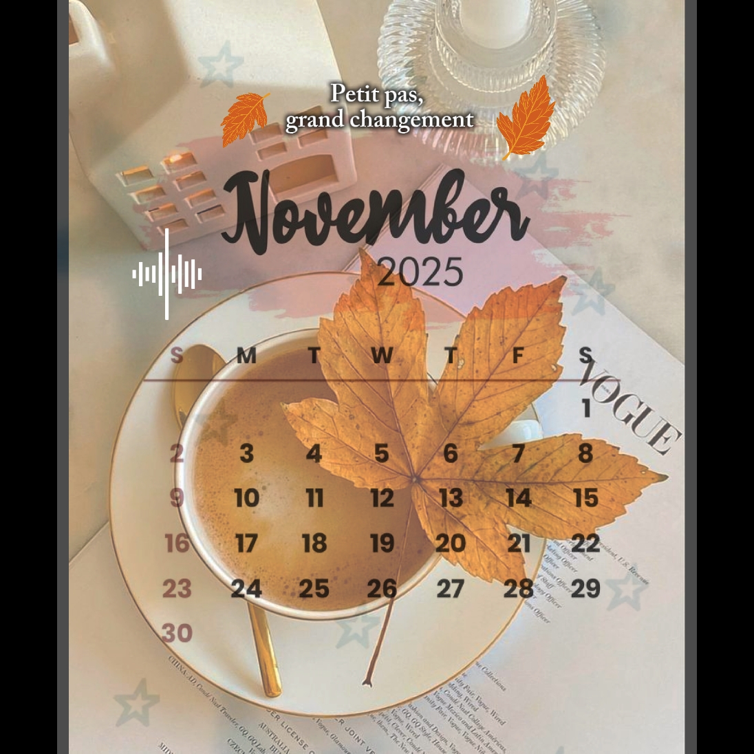 Calendario de noviembre