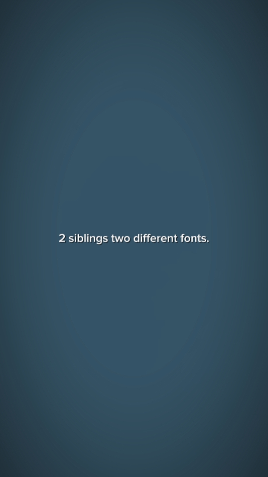 two different fonts