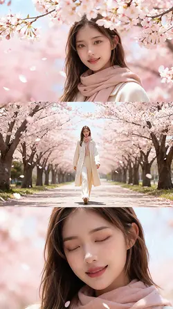 1photo📷AI🌸桜三分割