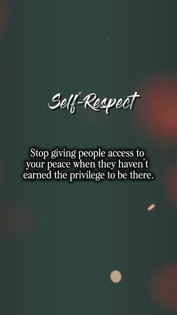 Self-Respect
