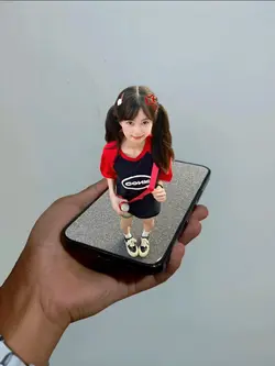 3d手機立體女孩
