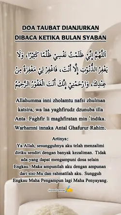 DOA TAUBAT SYABAN