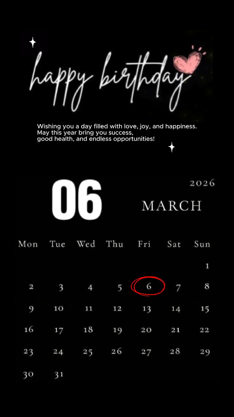 birthday 06 March