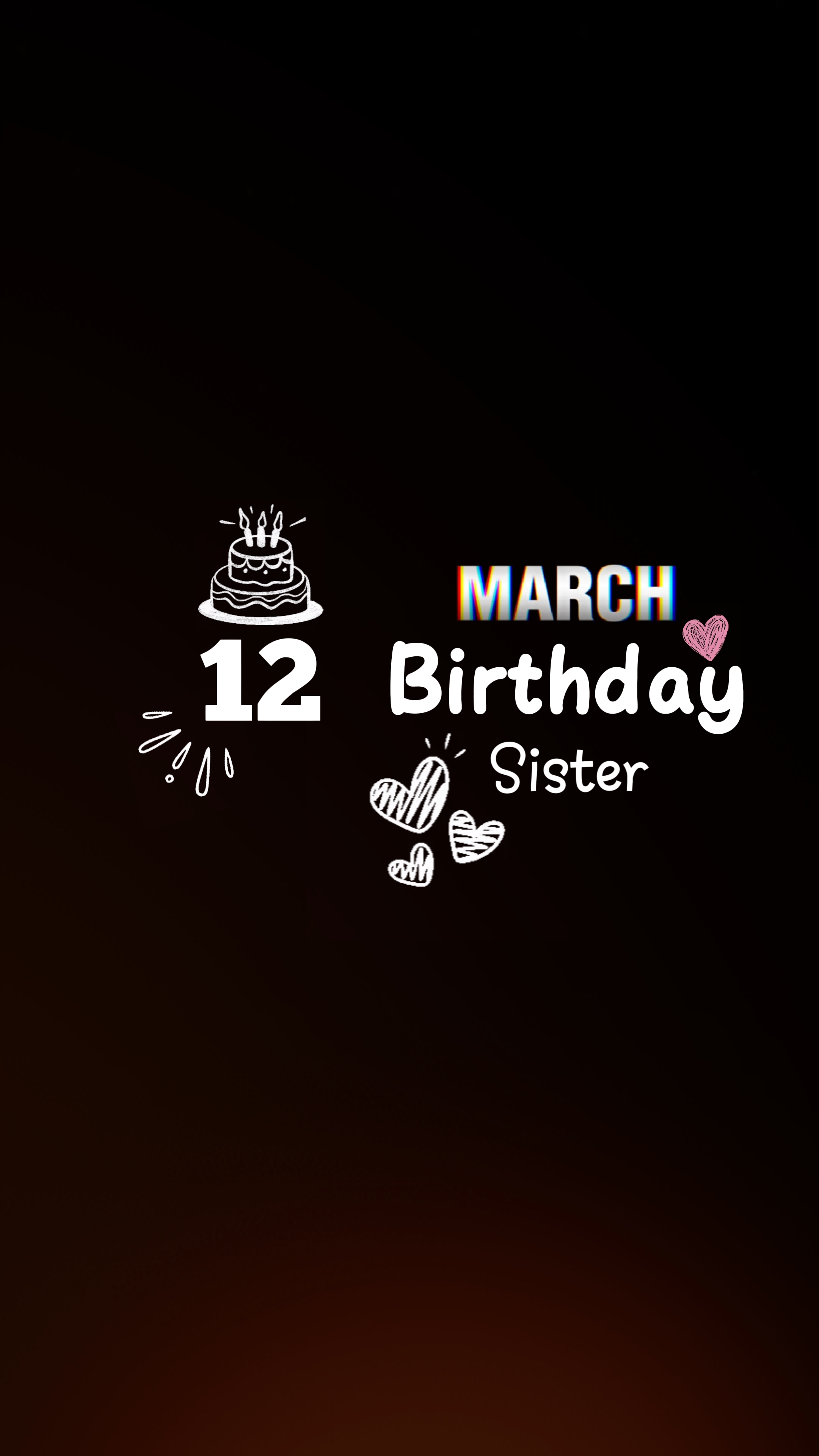 Hbd 12 de março, irmã