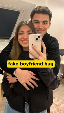 fake boyfriend hug
