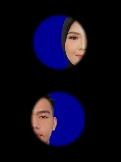 Tren background biru