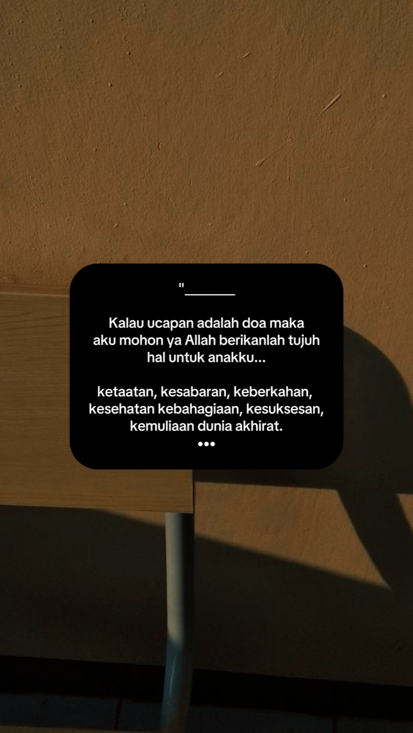 Ucapan adalah doa
