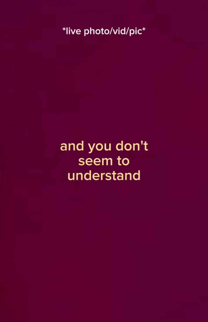 and you dont seem to