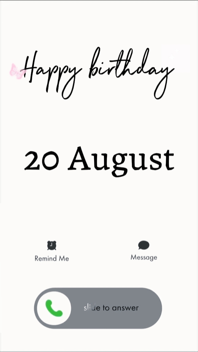 HBD 20 AUGUST 